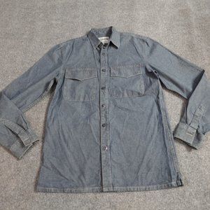 Stronghold Shirt S Blue Chambray Heavyweight Buttons Long Sleeve